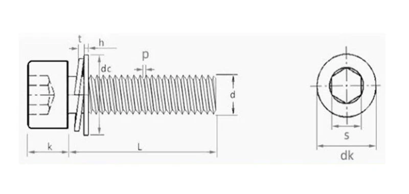 socket head screws with washer 1